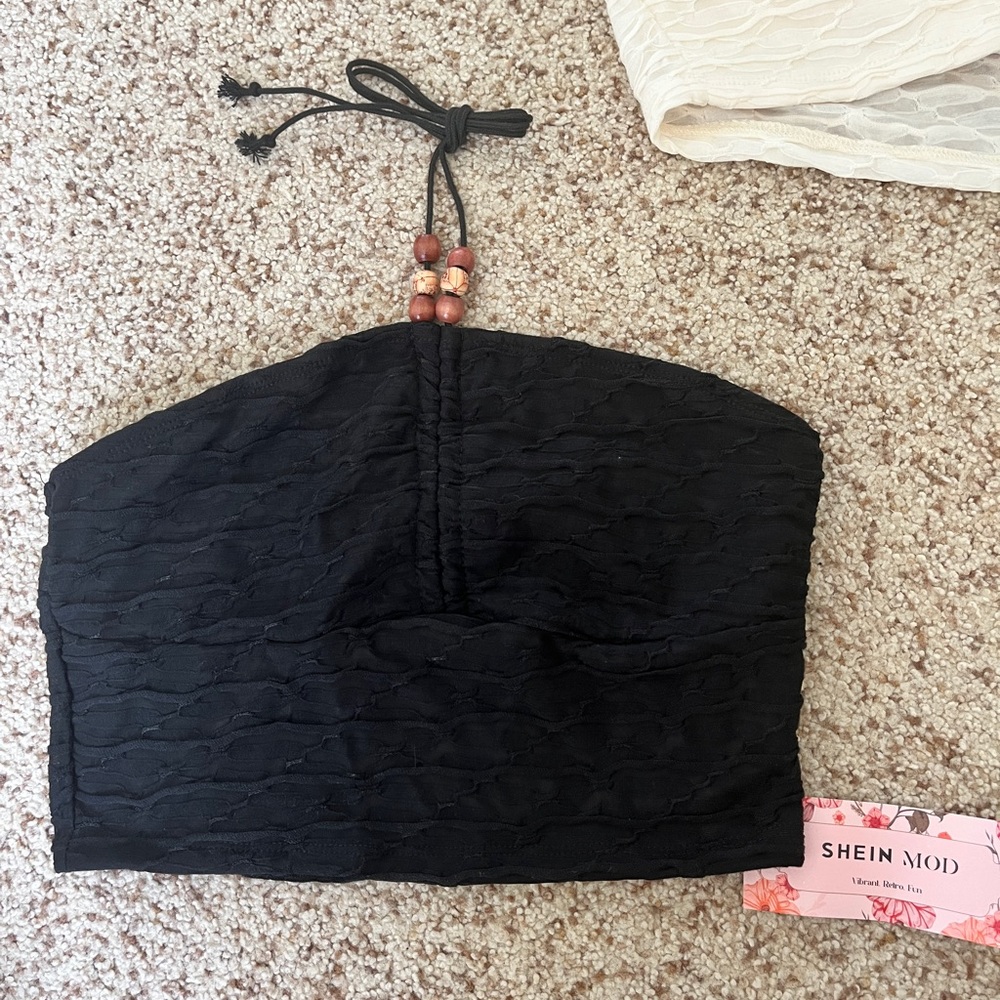 Black Halter Top - Picture 3 of 3